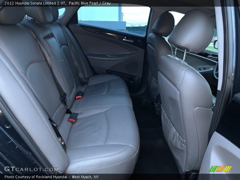 Pacific Blue Pearl / Gray 2012 Hyundai Sonata Limited 2.0T