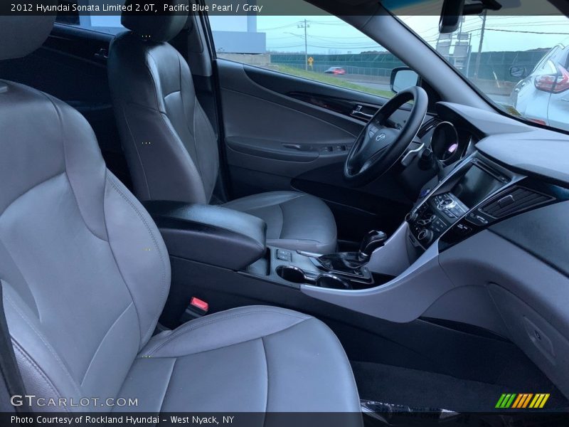 Pacific Blue Pearl / Gray 2012 Hyundai Sonata Limited 2.0T