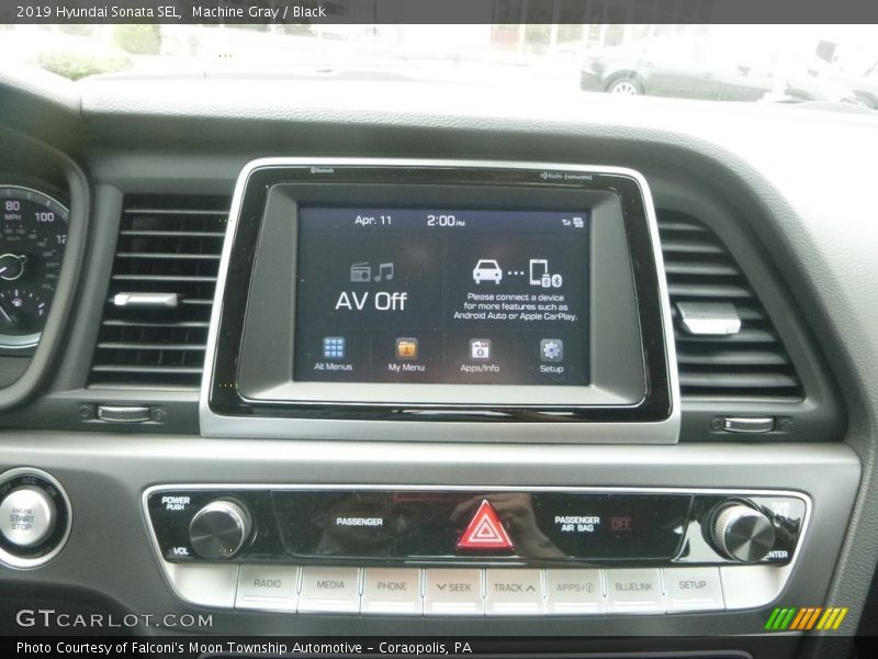 Machine Gray / Black 2019 Hyundai Sonata SEL