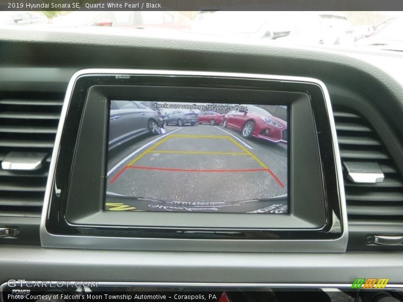 Quartz White Pearl / Black 2019 Hyundai Sonata SE