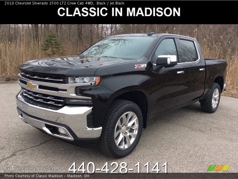 Black / Jet Black 2019 Chevrolet Silverado 1500 LTZ Crew Cab 4WD