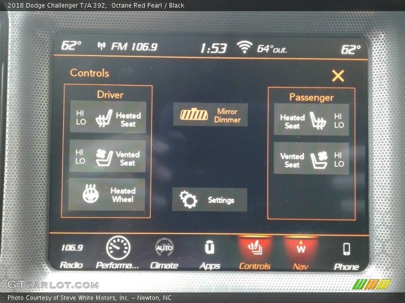 Octane Red Pearl / Black 2018 Dodge Challenger T/A 392