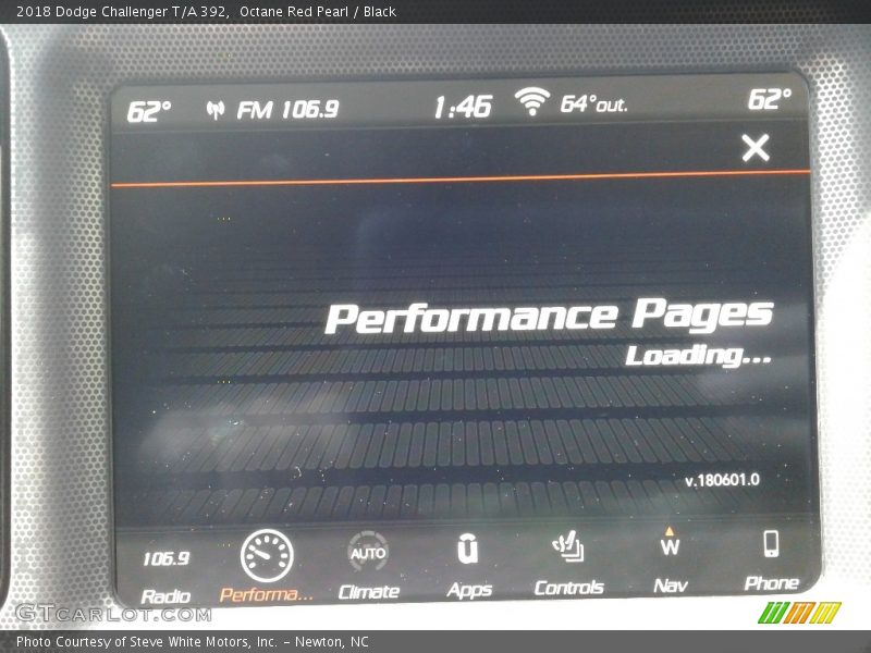 Octane Red Pearl / Black 2018 Dodge Challenger T/A 392