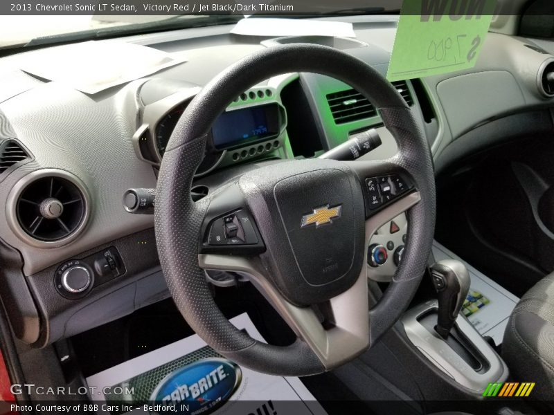 Victory Red / Jet Black/Dark Titanium 2013 Chevrolet Sonic LT Sedan