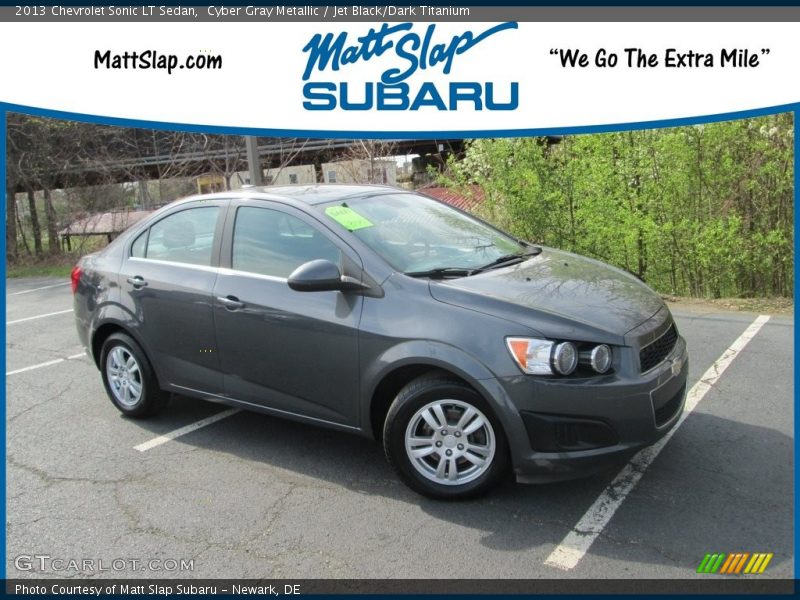 Cyber Gray Metallic / Jet Black/Dark Titanium 2013 Chevrolet Sonic LT Sedan