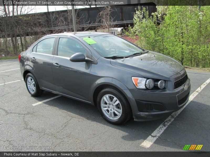 Cyber Gray Metallic / Jet Black/Dark Titanium 2013 Chevrolet Sonic LT Sedan