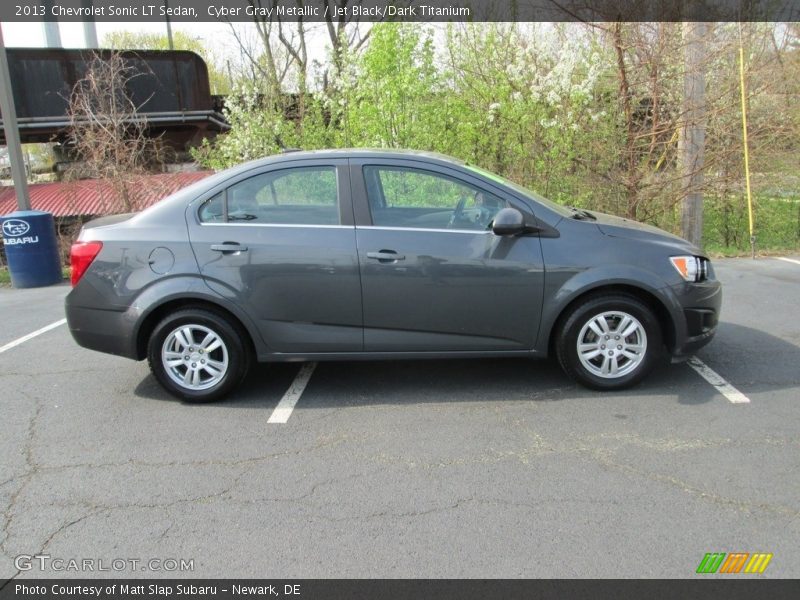 Cyber Gray Metallic / Jet Black/Dark Titanium 2013 Chevrolet Sonic LT Sedan