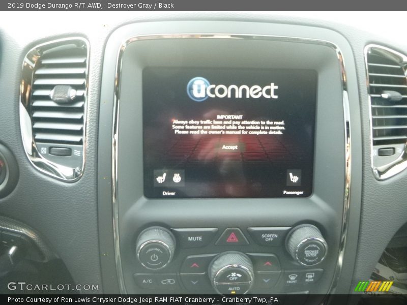 Destroyer Gray / Black 2019 Dodge Durango R/T AWD