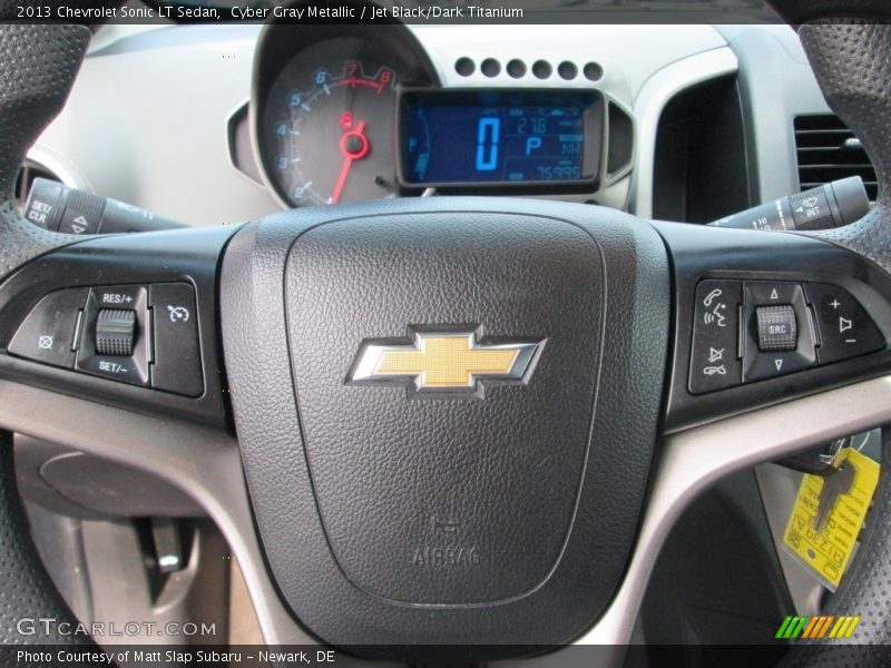 Cyber Gray Metallic / Jet Black/Dark Titanium 2013 Chevrolet Sonic LT Sedan