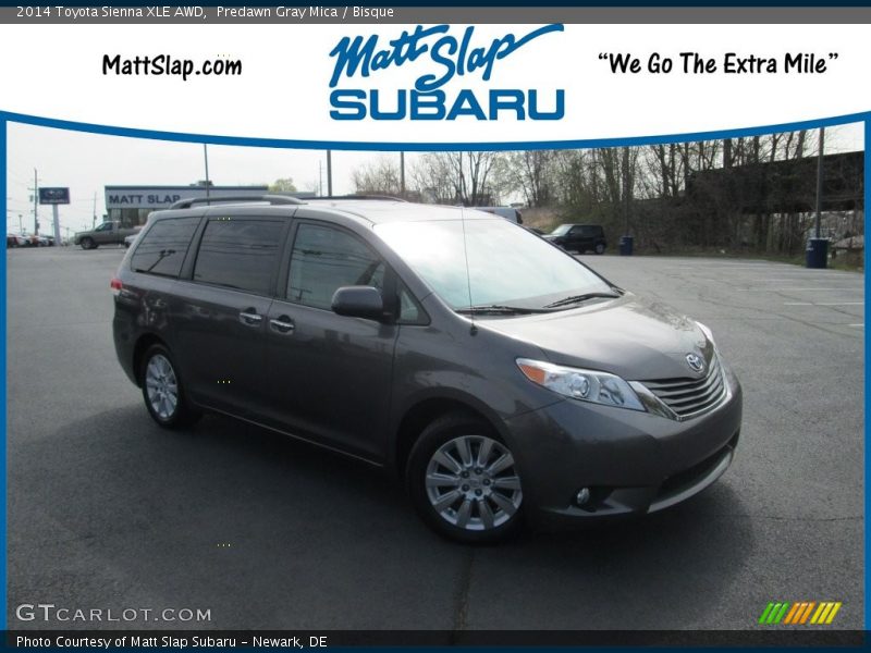 Predawn Gray Mica / Bisque 2014 Toyota Sienna XLE AWD