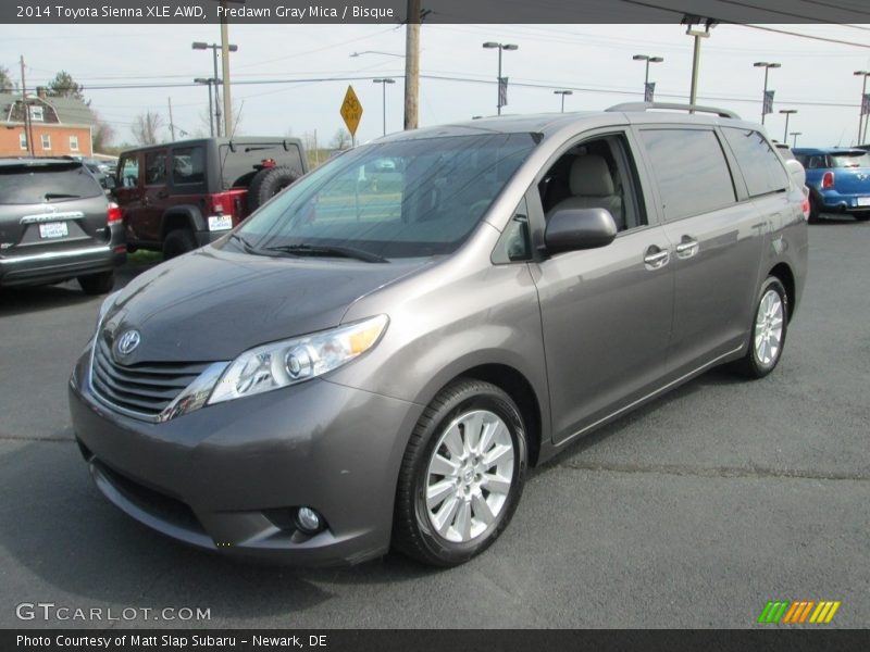 Predawn Gray Mica / Bisque 2014 Toyota Sienna XLE AWD