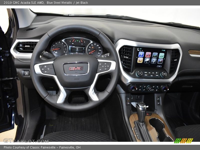 Blue Steel Metallic / Jet Black 2019 GMC Acadia SLE AWD