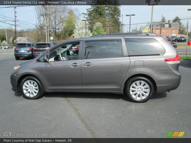 Predawn Gray Mica / Bisque 2014 Toyota Sienna XLE AWD