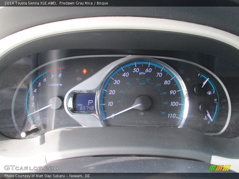 Predawn Gray Mica / Bisque 2014 Toyota Sienna XLE AWD