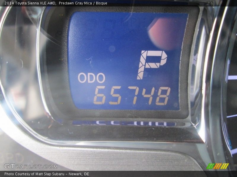 Predawn Gray Mica / Bisque 2014 Toyota Sienna XLE AWD