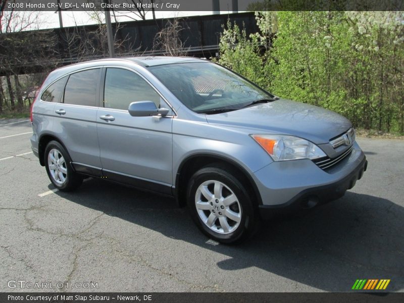 Glacier Blue Metallic / Gray 2008 Honda CR-V EX-L 4WD