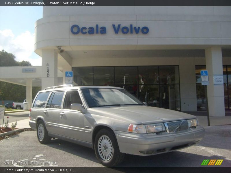 Pewter Silver Metallic / Beige 1997 Volvo 960 Wagon