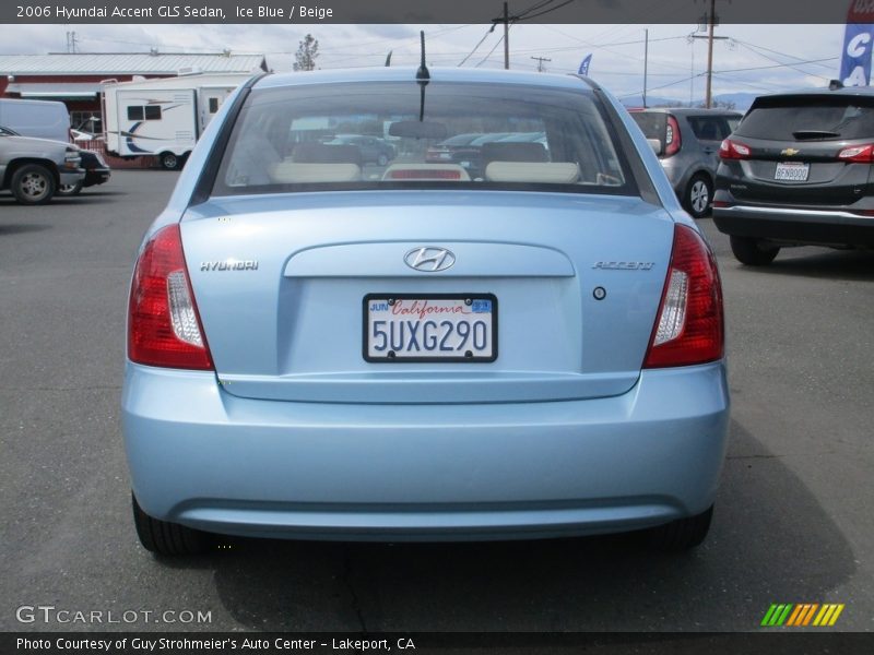 Ice Blue / Beige 2006 Hyundai Accent GLS Sedan