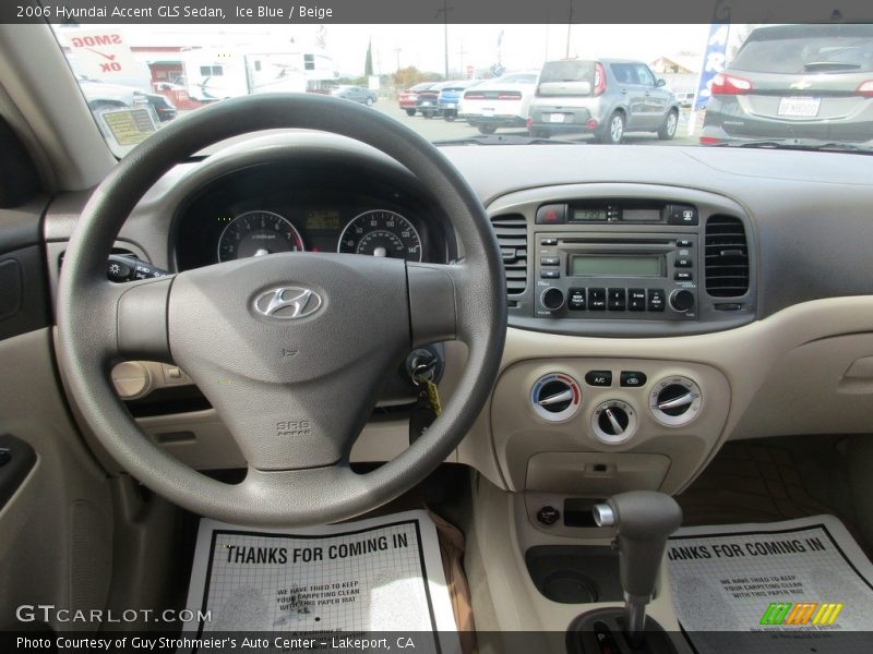 Ice Blue / Beige 2006 Hyundai Accent GLS Sedan