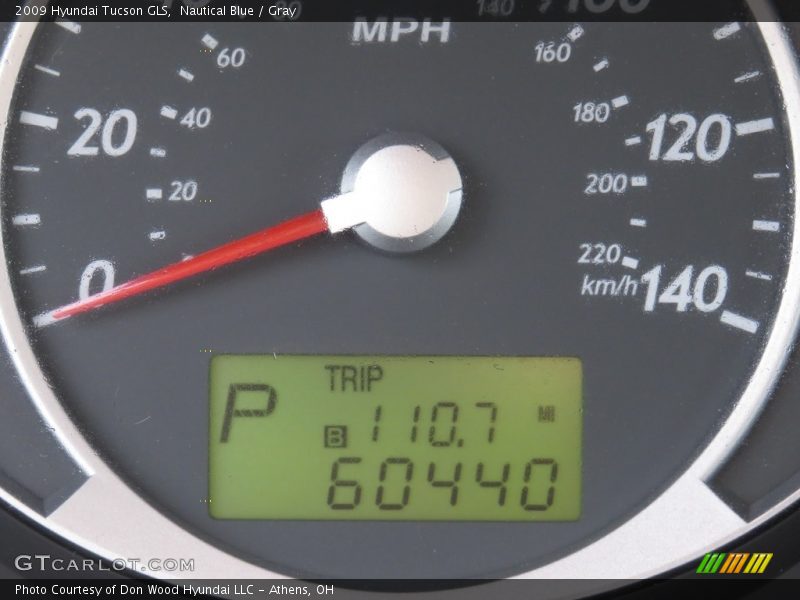 Nautical Blue / Gray 2009 Hyundai Tucson GLS