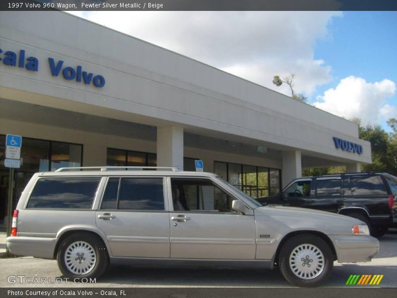Pewter Silver Metallic / Beige 1997 Volvo 960 Wagon