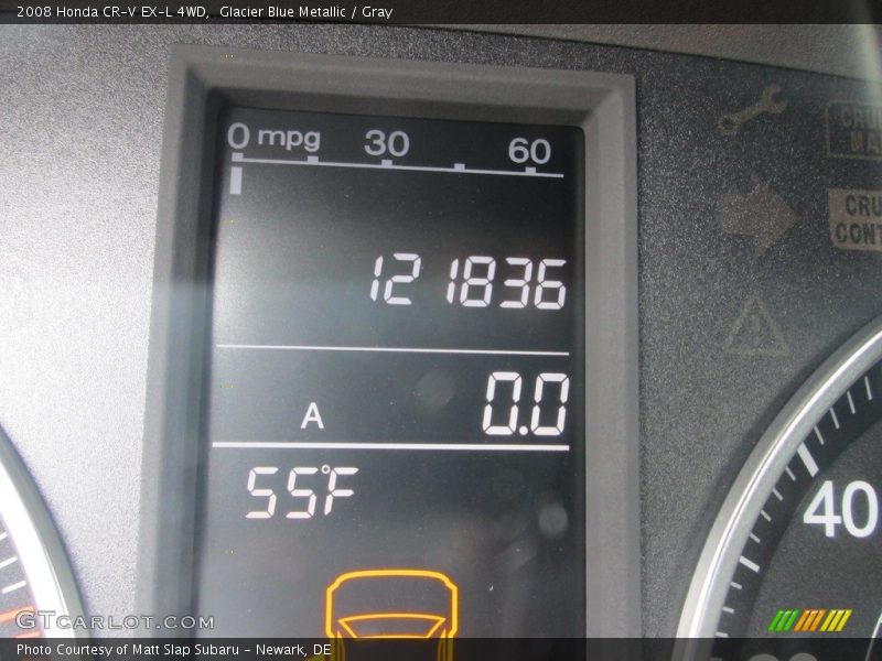 Glacier Blue Metallic / Gray 2008 Honda CR-V EX-L 4WD