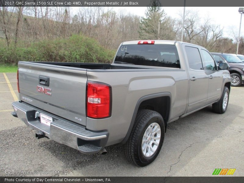Pepperdust Metallic / Jet Black 2017 GMC Sierra 1500 SLE Crew Cab 4WD