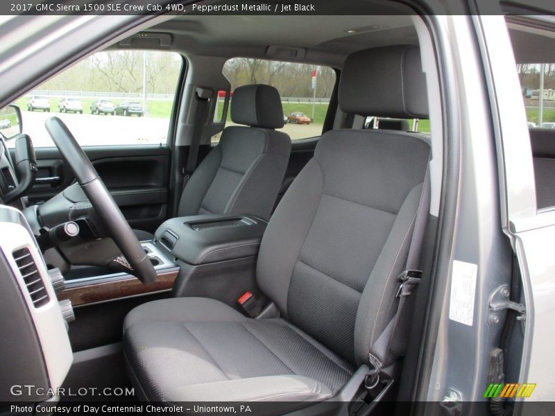 Pepperdust Metallic / Jet Black 2017 GMC Sierra 1500 SLE Crew Cab 4WD