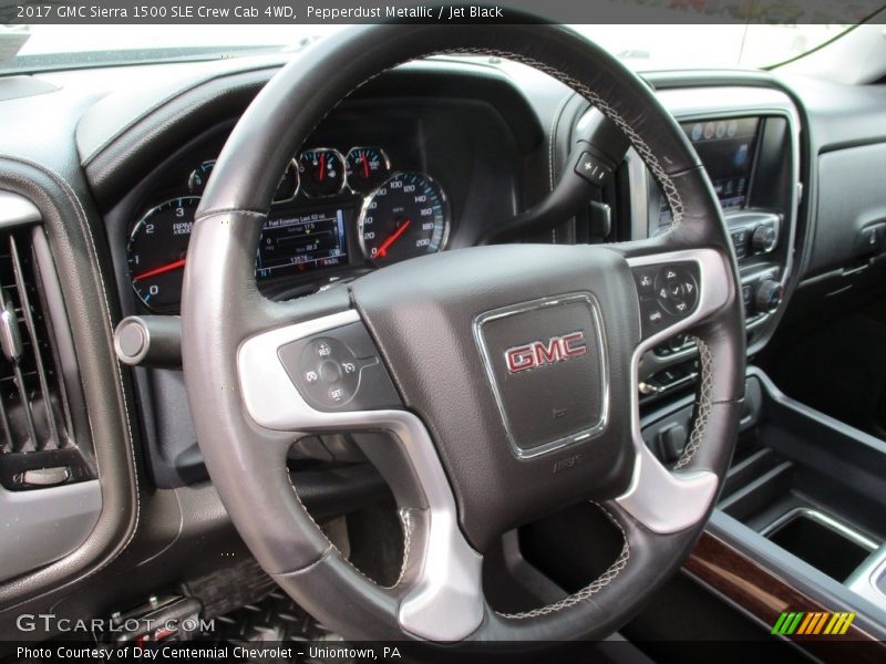 Pepperdust Metallic / Jet Black 2017 GMC Sierra 1500 SLE Crew Cab 4WD