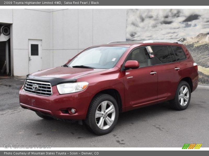 Salsa Red Pearl / Black 2009 Toyota Highlander Limited 4WD