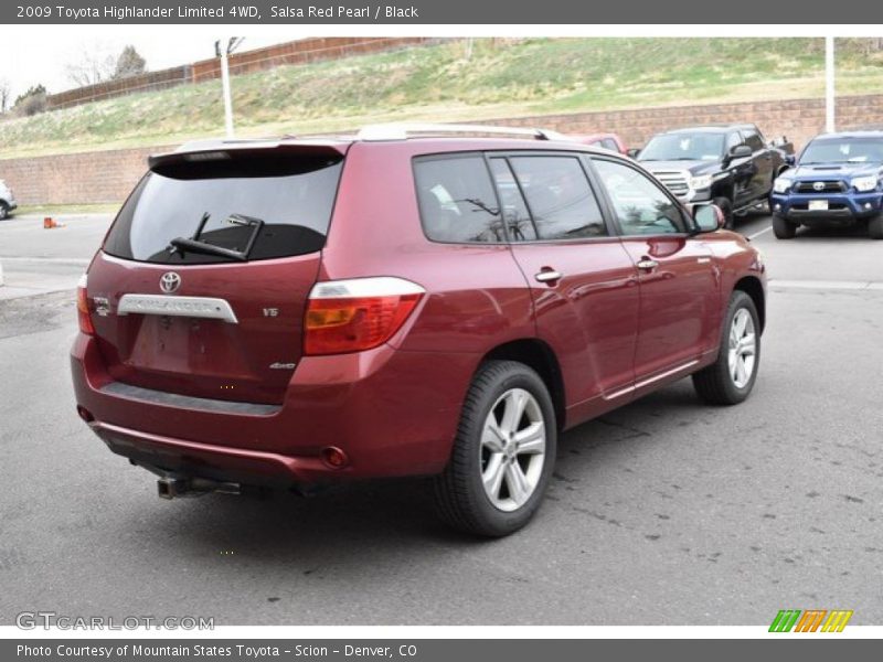 Salsa Red Pearl / Black 2009 Toyota Highlander Limited 4WD