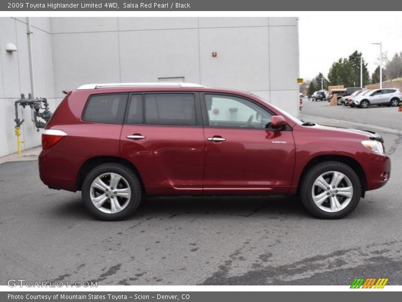 Salsa Red Pearl / Black 2009 Toyota Highlander Limited 4WD