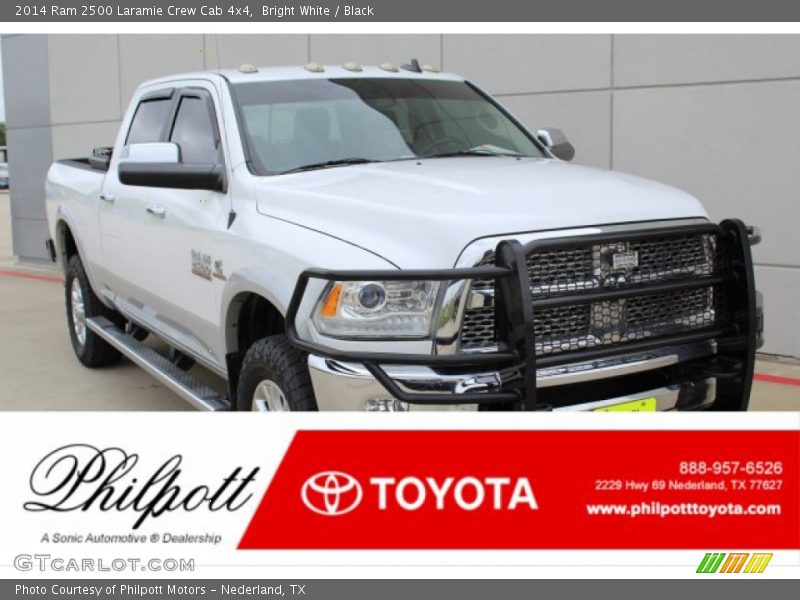 Bright White / Black 2014 Ram 2500 Laramie Crew Cab 4x4