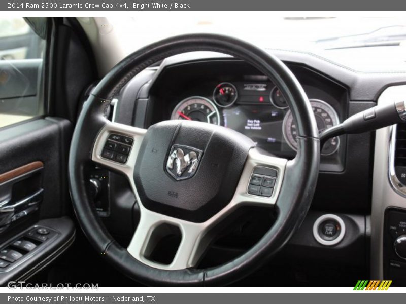 Bright White / Black 2014 Ram 2500 Laramie Crew Cab 4x4