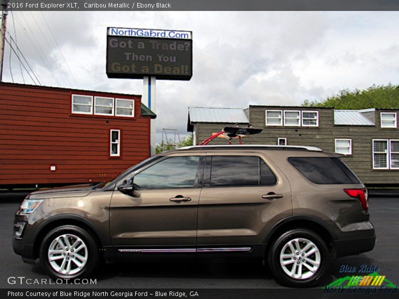Caribou Metallic / Ebony Black 2016 Ford Explorer XLT