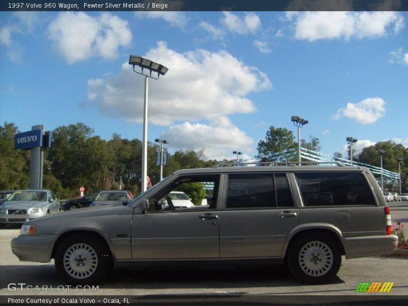 Pewter Silver Metallic / Beige 1997 Volvo 960 Wagon