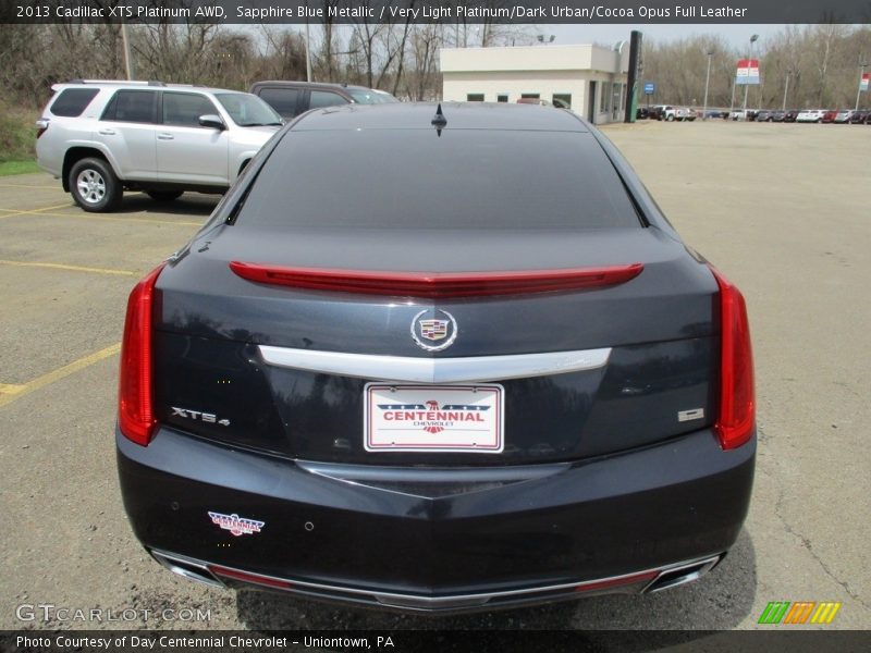 Sapphire Blue Metallic / Very Light Platinum/Dark Urban/Cocoa Opus Full Leather 2013 Cadillac XTS Platinum AWD