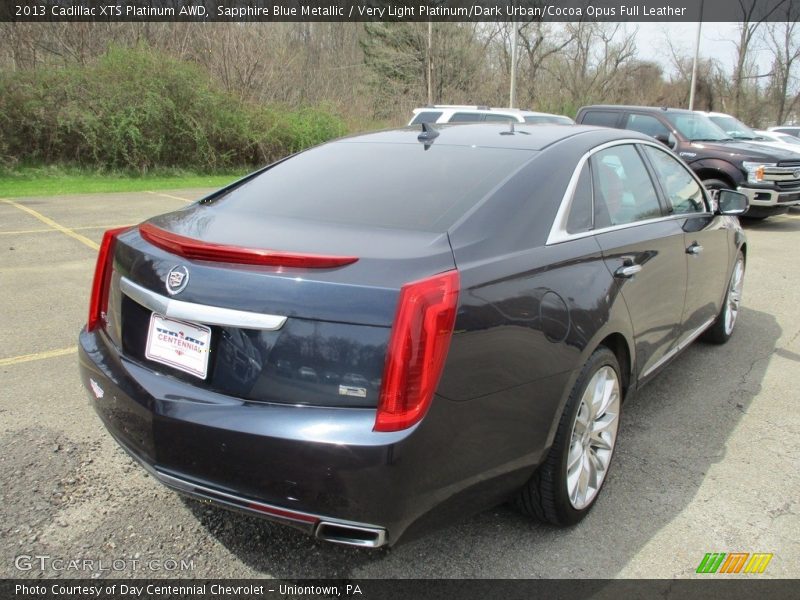 Sapphire Blue Metallic / Very Light Platinum/Dark Urban/Cocoa Opus Full Leather 2013 Cadillac XTS Platinum AWD