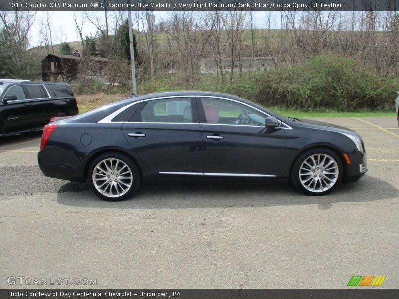 Sapphire Blue Metallic / Very Light Platinum/Dark Urban/Cocoa Opus Full Leather 2013 Cadillac XTS Platinum AWD