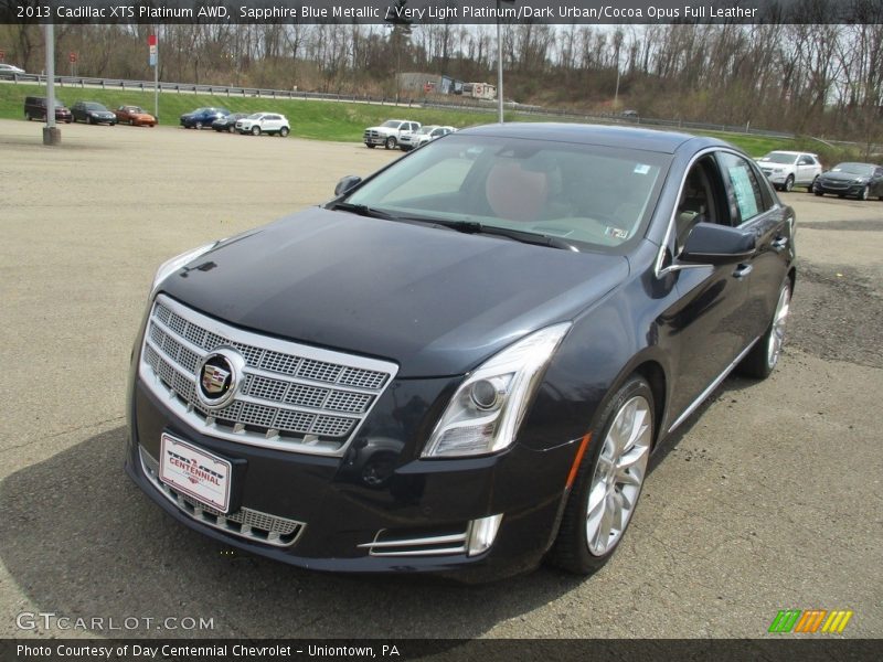 Sapphire Blue Metallic / Very Light Platinum/Dark Urban/Cocoa Opus Full Leather 2013 Cadillac XTS Platinum AWD
