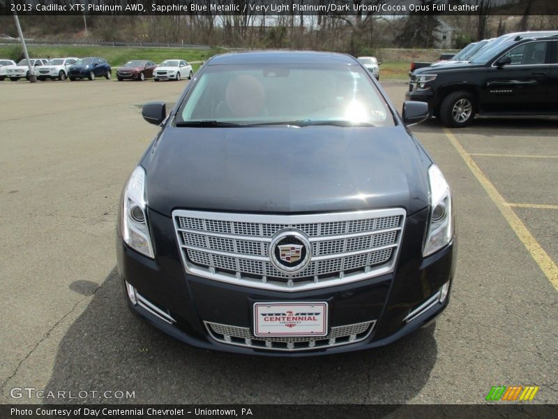 Sapphire Blue Metallic / Very Light Platinum/Dark Urban/Cocoa Opus Full Leather 2013 Cadillac XTS Platinum AWD