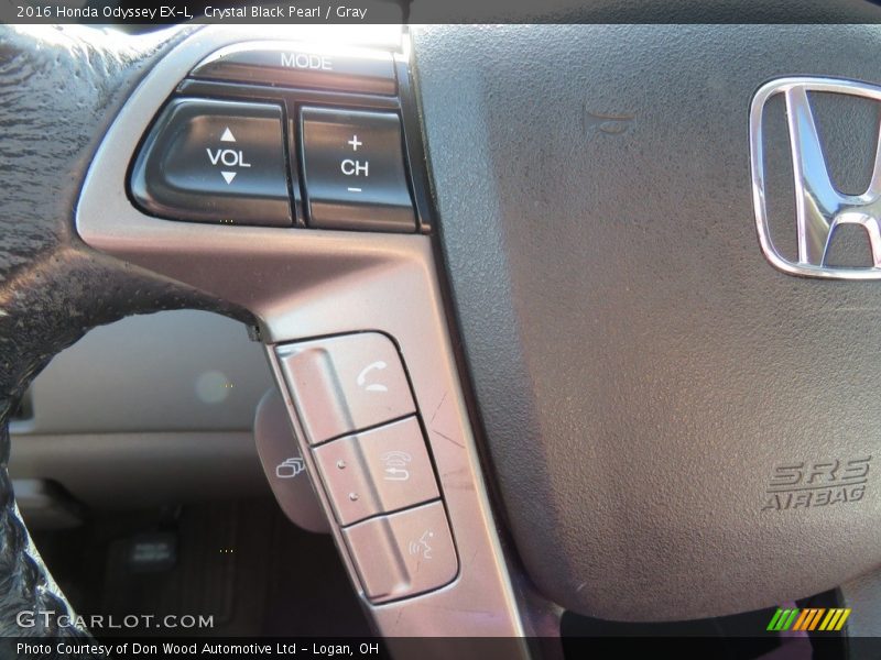 Crystal Black Pearl / Gray 2016 Honda Odyssey EX-L