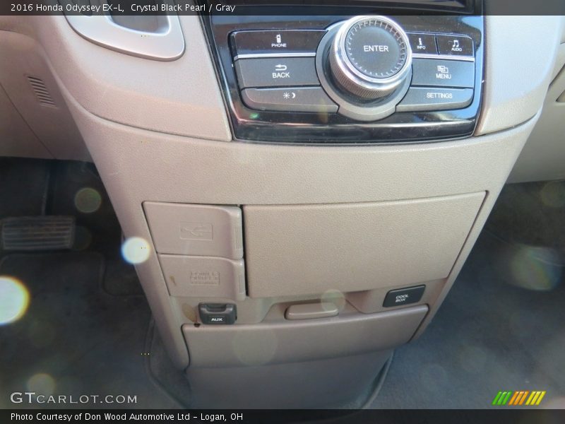 Crystal Black Pearl / Gray 2016 Honda Odyssey EX-L