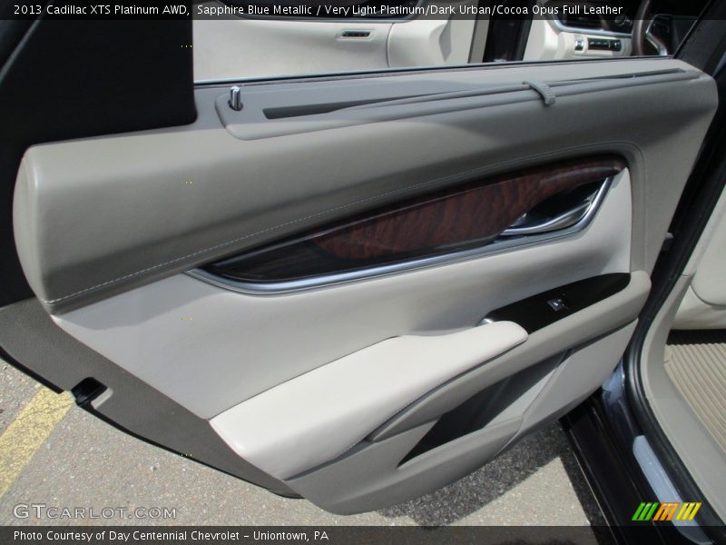 Sapphire Blue Metallic / Very Light Platinum/Dark Urban/Cocoa Opus Full Leather 2013 Cadillac XTS Platinum AWD