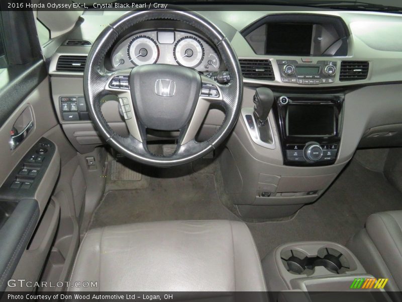 Crystal Black Pearl / Gray 2016 Honda Odyssey EX-L