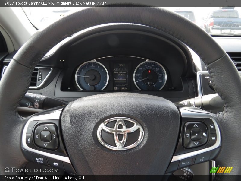 Midnight Black Metallic / Ash 2017 Toyota Camry XLE V6