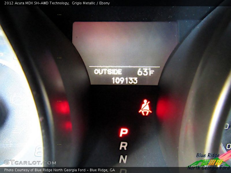 Grigio Metallic / Ebony 2012 Acura MDX SH-AWD Technology