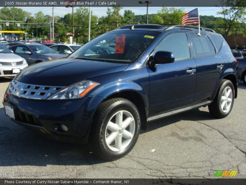 Midnight Blue Pearl / Cafe Latte 2005 Nissan Murano SE AWD