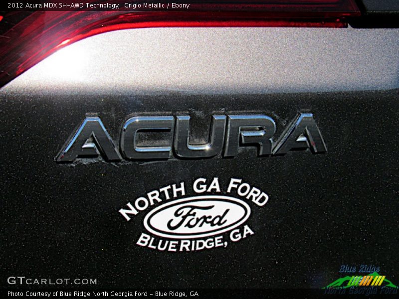 Grigio Metallic / Ebony 2012 Acura MDX SH-AWD Technology
