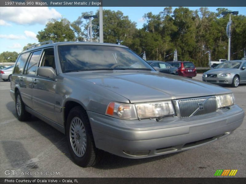 Pewter Silver Metallic / Beige 1997 Volvo 960 Wagon